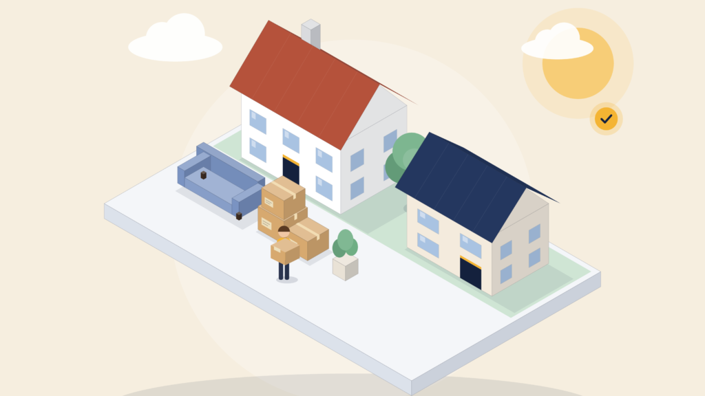 Between homes, handled calmly